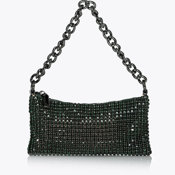 BOLSA DE NOITE ROSE COM CORRENTE GROSSA