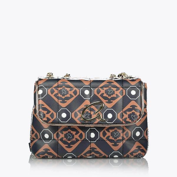 BOLSA/ BOLSA TIRACOLO MARIANNA COM CONTORNO METÁLICO