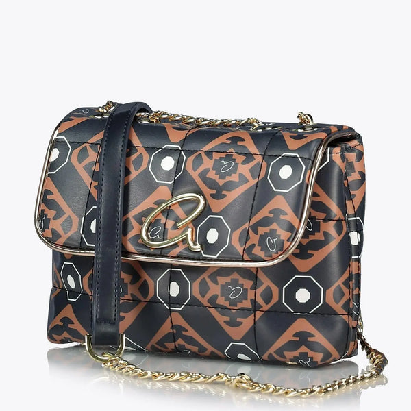 BOLSA/ BOLSA TIRACOLO MARIANNA COM CONTORNO METÁLICO