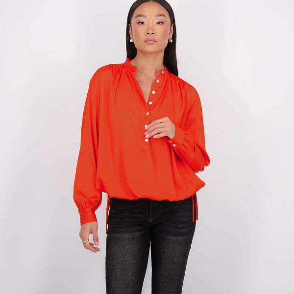 BLUSA DE CETIM LOSE FIT