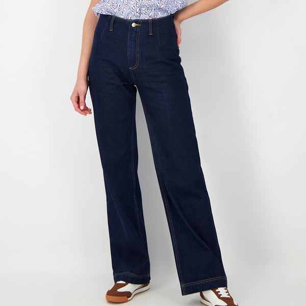 CALÇAS DENIM LARGAS DE CINTURA ALTA