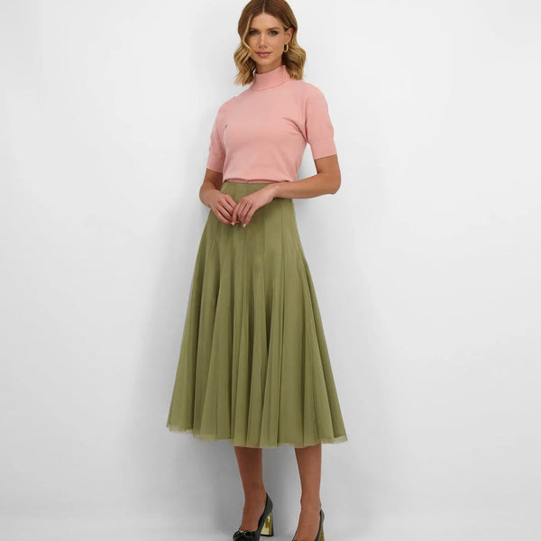 SAIA MIDI DE TULE EM LOOK CLOCHE