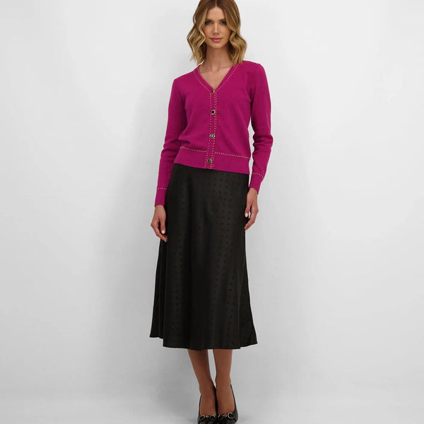 CARDIGAN COM LUREX E DETALHES NERVADOS