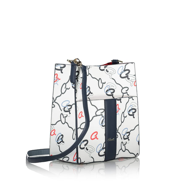 KNOT MONOGRAM SHOULDER BAG WITH EXTRA POUCH