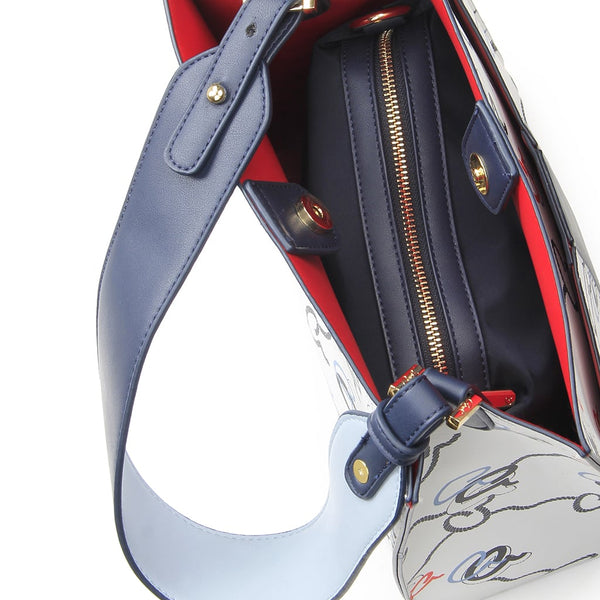 KNOT MONOGRAM SHOULDER BAG WITH EXTRA POUCH