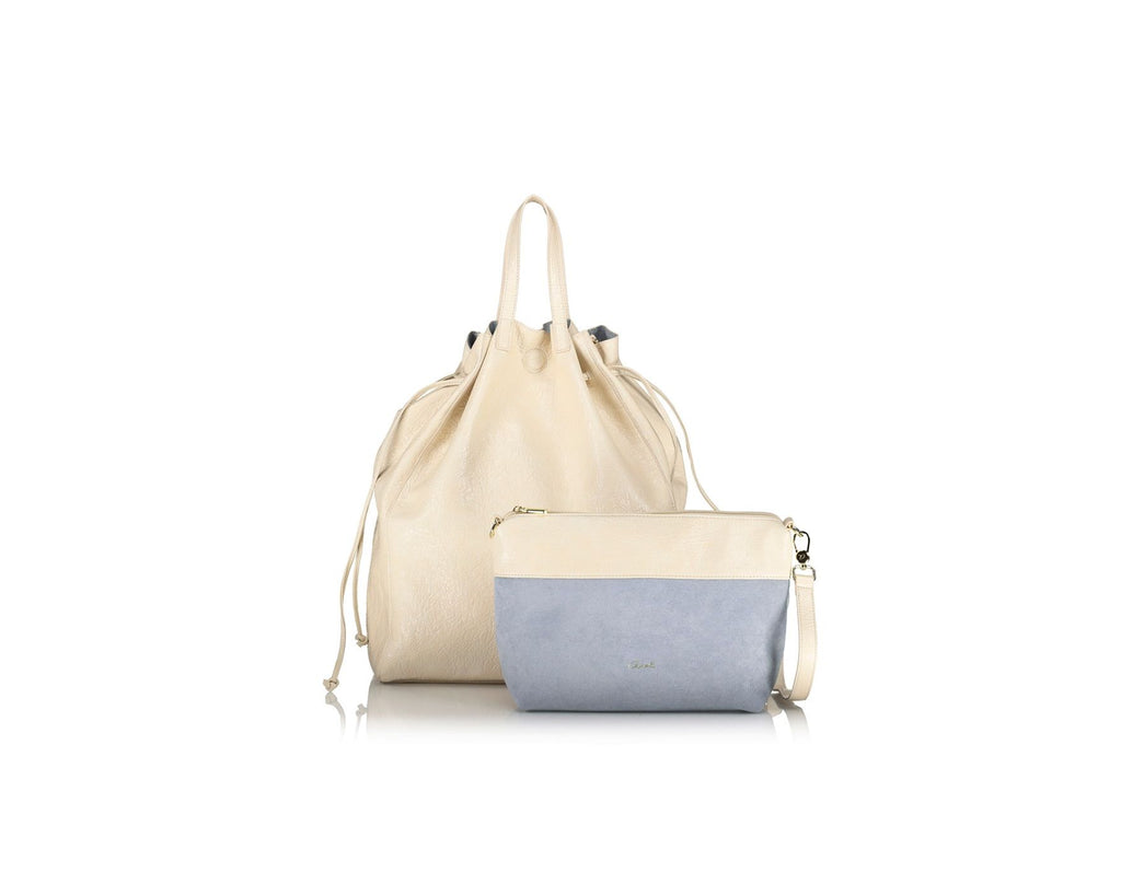 INES REVERSIBLE BAG WITH INNER POUCH AND STRINGS