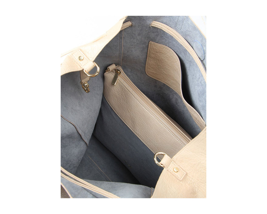 INES REVERSIBLE BAG WITH INNER POUCH AND STRINGS