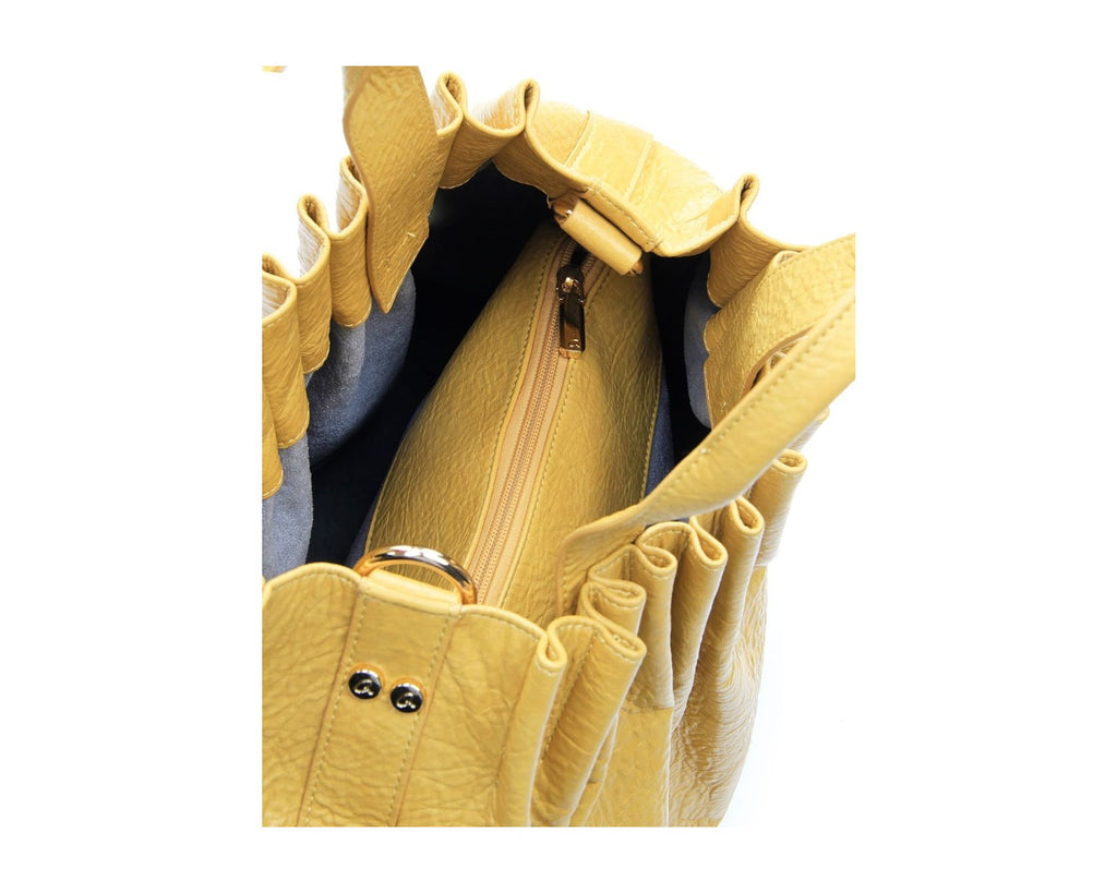 INES REVERSIBLE BAG WITH INNER POUCH AND FRILL