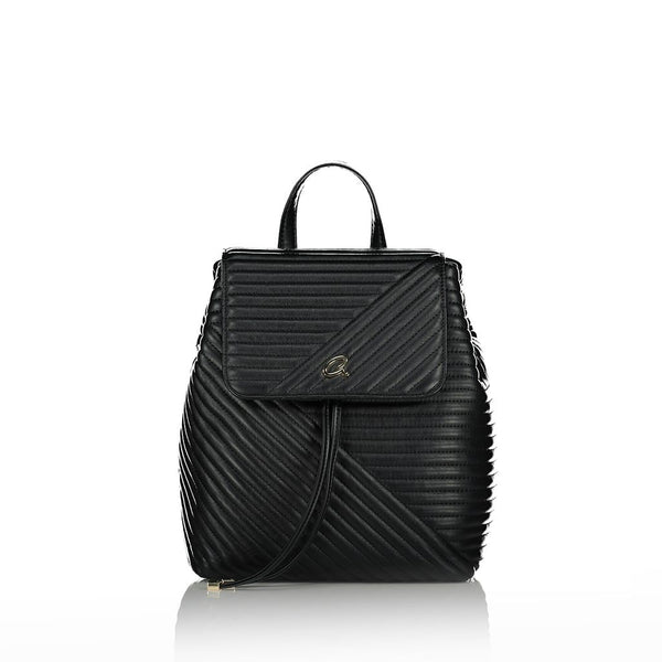 THEODORA QUILTED BACKPACK WITH FLAP