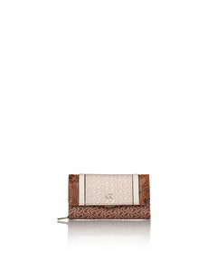 CAROLINE FLAP WALLET WITH SNAKE TEXTURE DETAIL