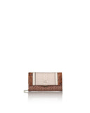 CAROLINE FLAP WALLET WITH SNAKE TEXTURE DETAIL