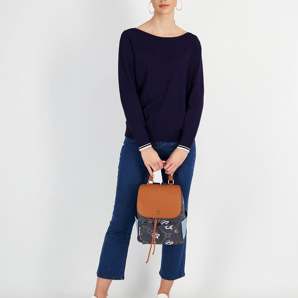 OPEN NECK KNITTED BLOUSE