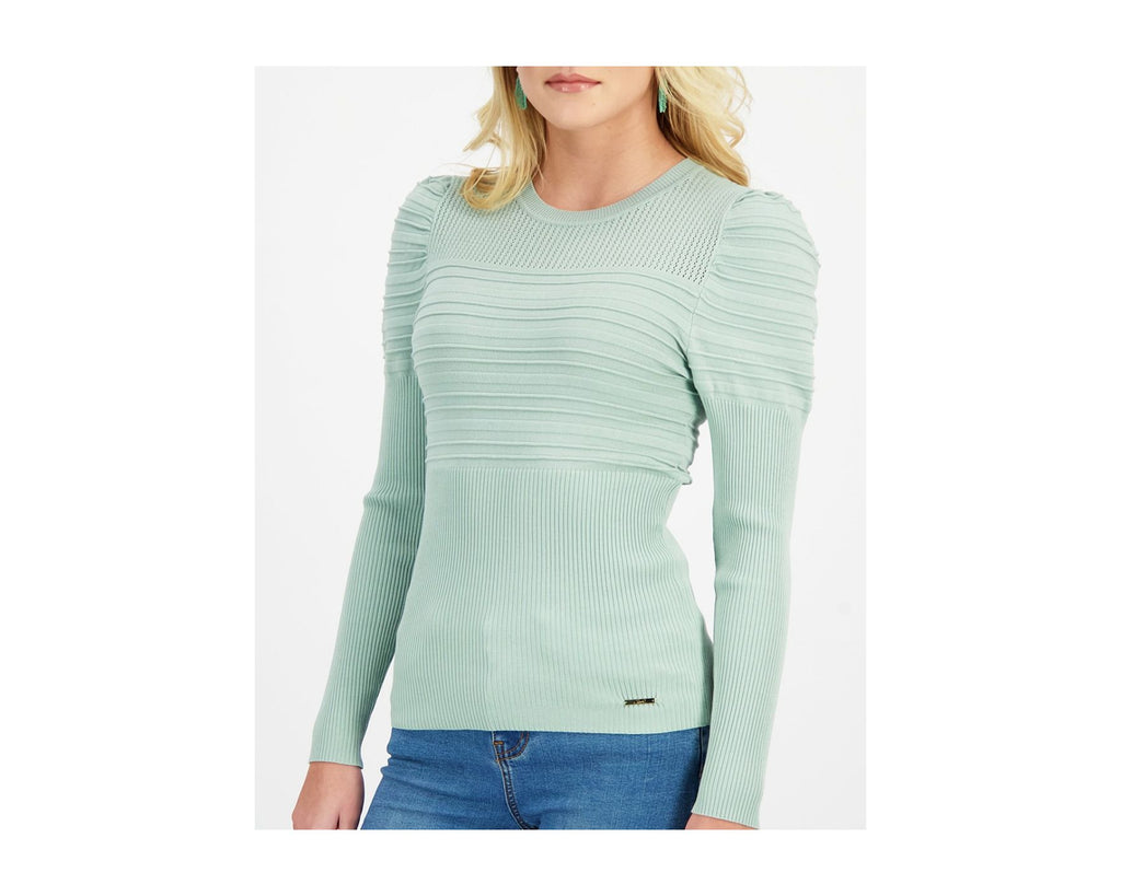 MIX KNIT LONG SLEEVE TOP