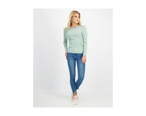 MIX KNIT LONG SLEEVE TOP