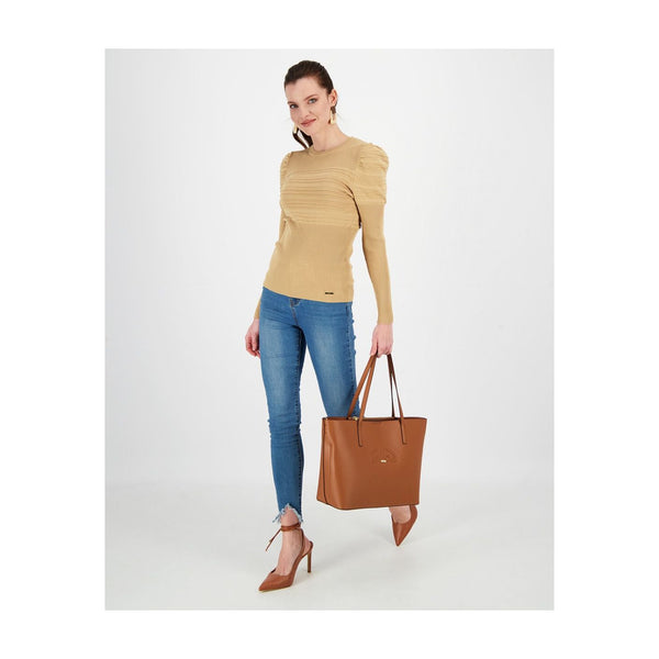 MIX KNIT LONG SLEEVE TOP