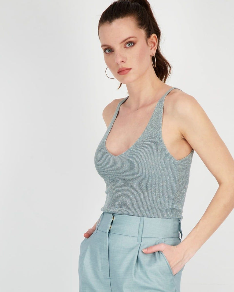LUREX KNIT CAMI TOP
