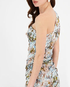 GARDEN ART ONE SHOULDER BLOUSE