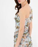 GARDEN ART ONE SHOULDER BLOUSE