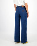 HIGH WAISTED WIDE DENIM TROUSERS