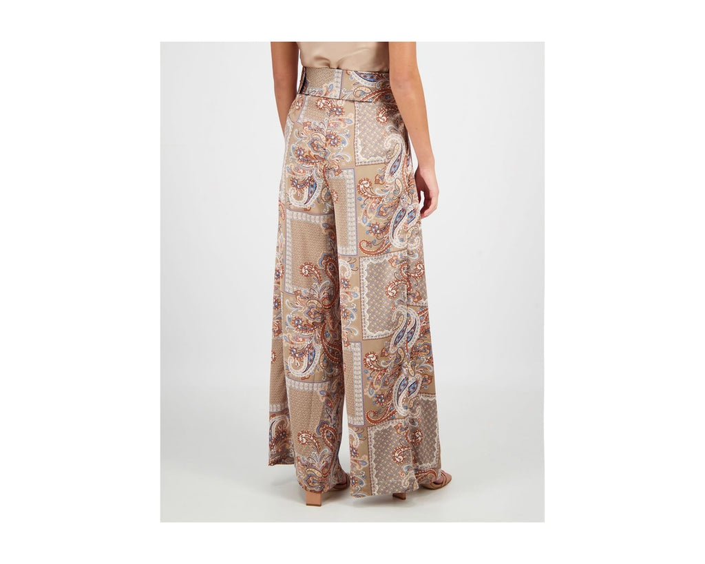 PAISLEY PRINTED WIDE TROUSERS