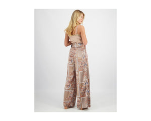 PAISLEY PRINTED WIDE TROUSERS