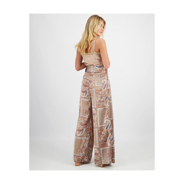 PAISLEY PRINTED WIDE TROUSERS