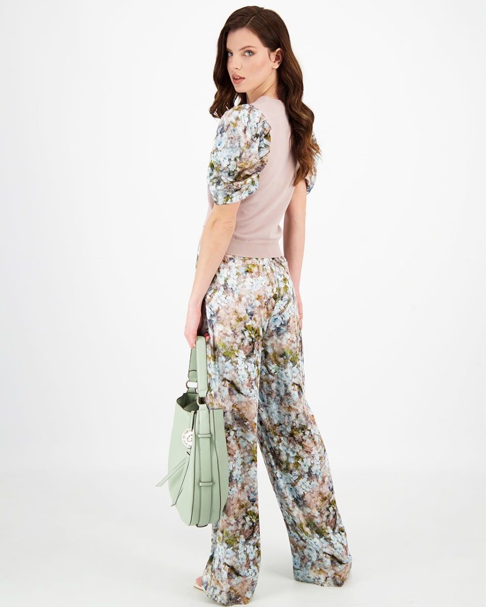 GARDEN ART PRINTED WIDE TROUSERS
