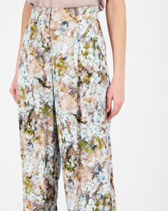 GARDEN ART PRINTED WIDE TROUSERS