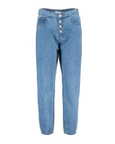 DENIM TROUSERS WITH BUTTON DETAIL