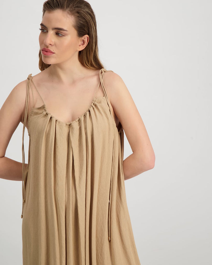 MAXI DRESS WITH ADJUSTABLE TIES