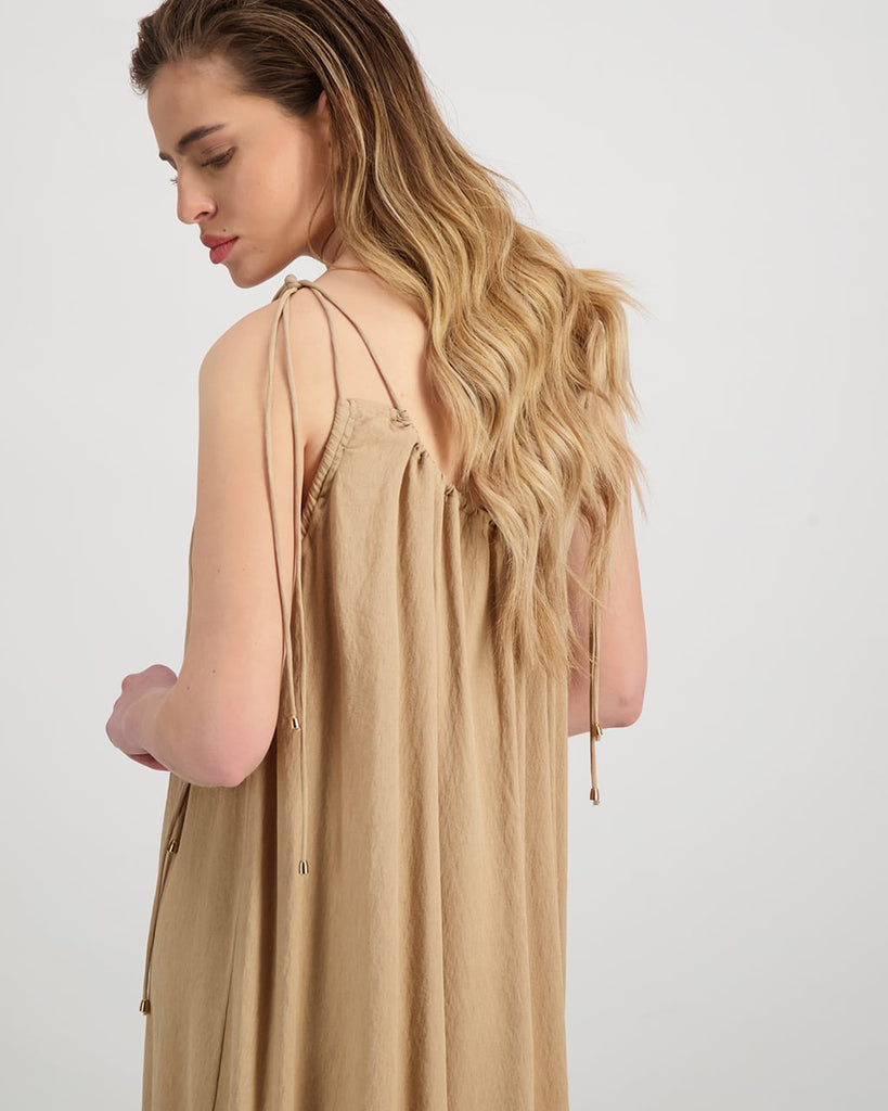 MAXI DRESS WITH ADJUSTABLE TIES