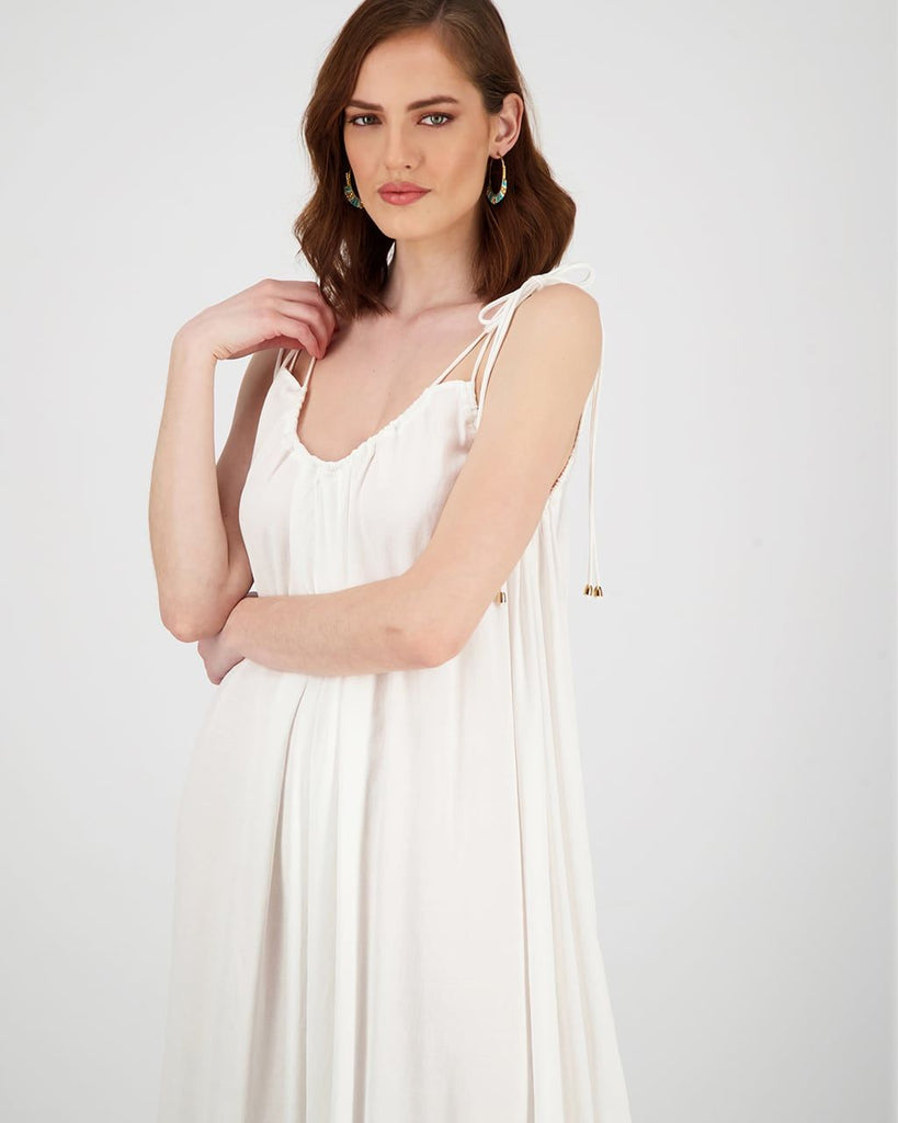 MAXI DRESS WITH ADJUSTABLE TIES