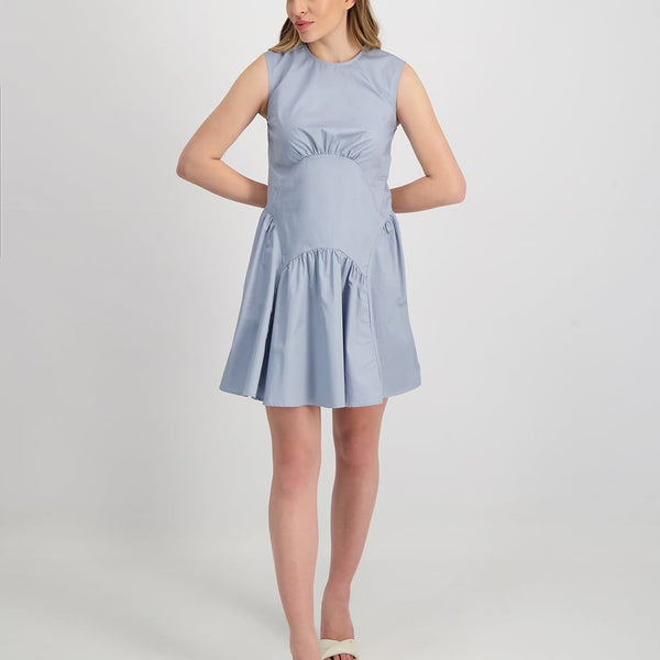 MINI POPLIN SLEEVELESS DRESS