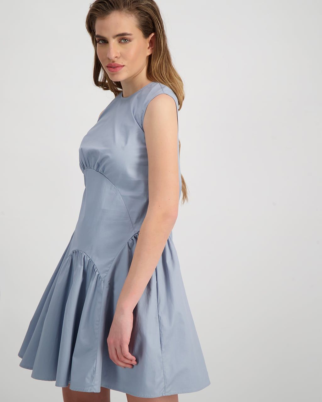 MINI POPLIN SLEEVELESS DRESS