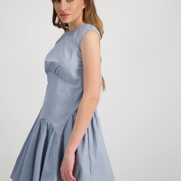 MINI POPLIN SLEEVELESS DRESS