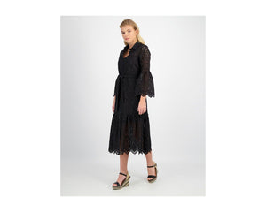 BRODERIE MIDI SHIRT DRESS