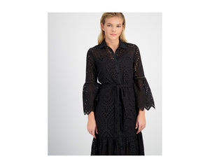 BRODERIE MIDI SHIRT DRESS