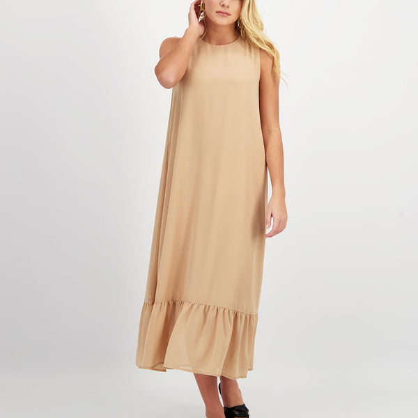 SLEEVELESS MAXI DRAPE DRESS
