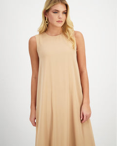 SLEEVELESS MAXI DRAPE DRESS