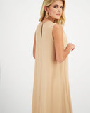 SLEEVELESS MAXI DRAPE DRESS