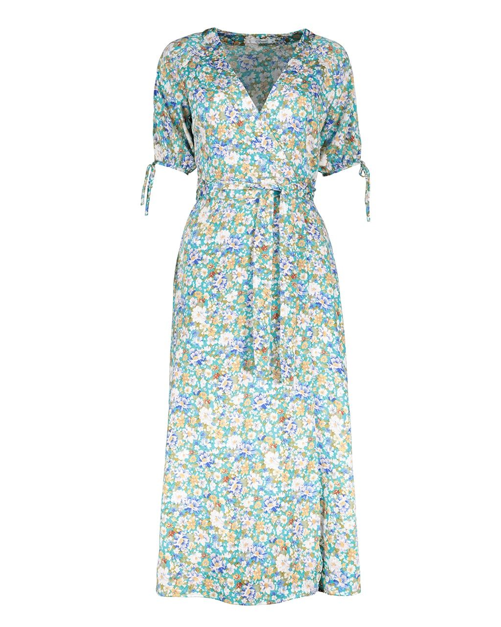 SUMMER MEADOW MAXI SATIN CREPE FLORAL PRINTED SKIRT