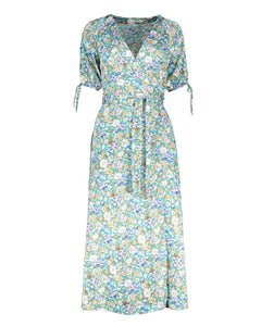 SUMMER MEADOW MAXI SATIN CREPE FLORAL PRINTED SKIRT