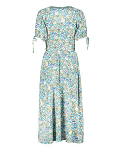 SUMMER MEADOW MAXI SATIN CREPE FLORAL PRINTED SKIRT