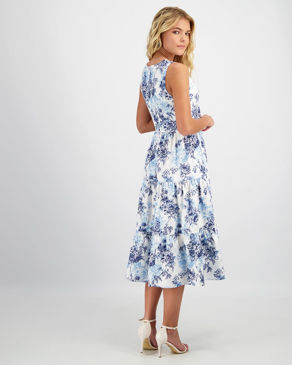 NEREIDA JACQUARD FLOWER SLEEVLESS MAXI DRESS