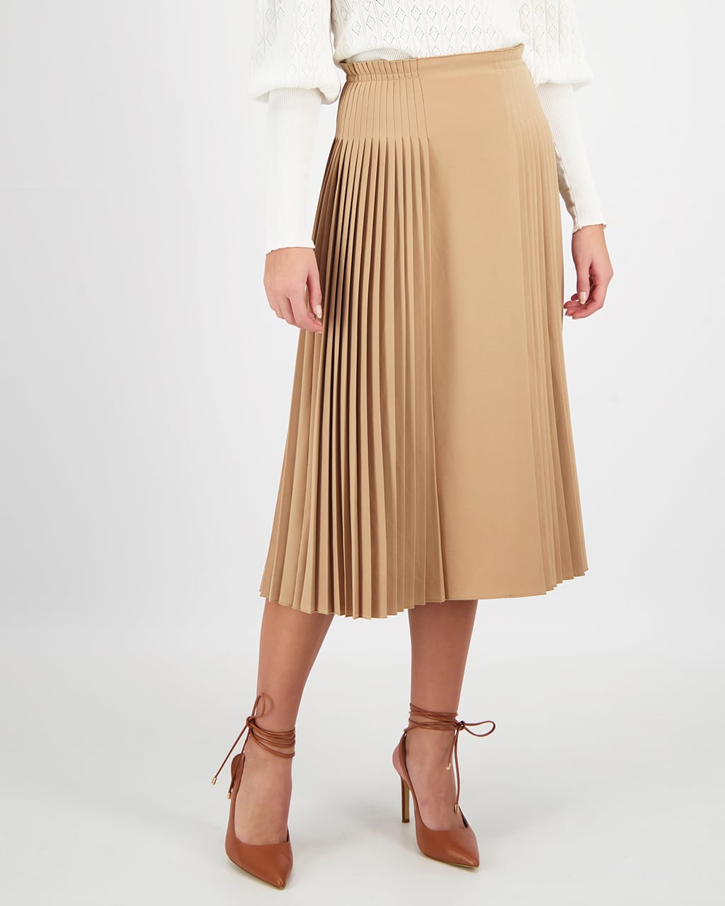 PLEATED MIDI SKIRT