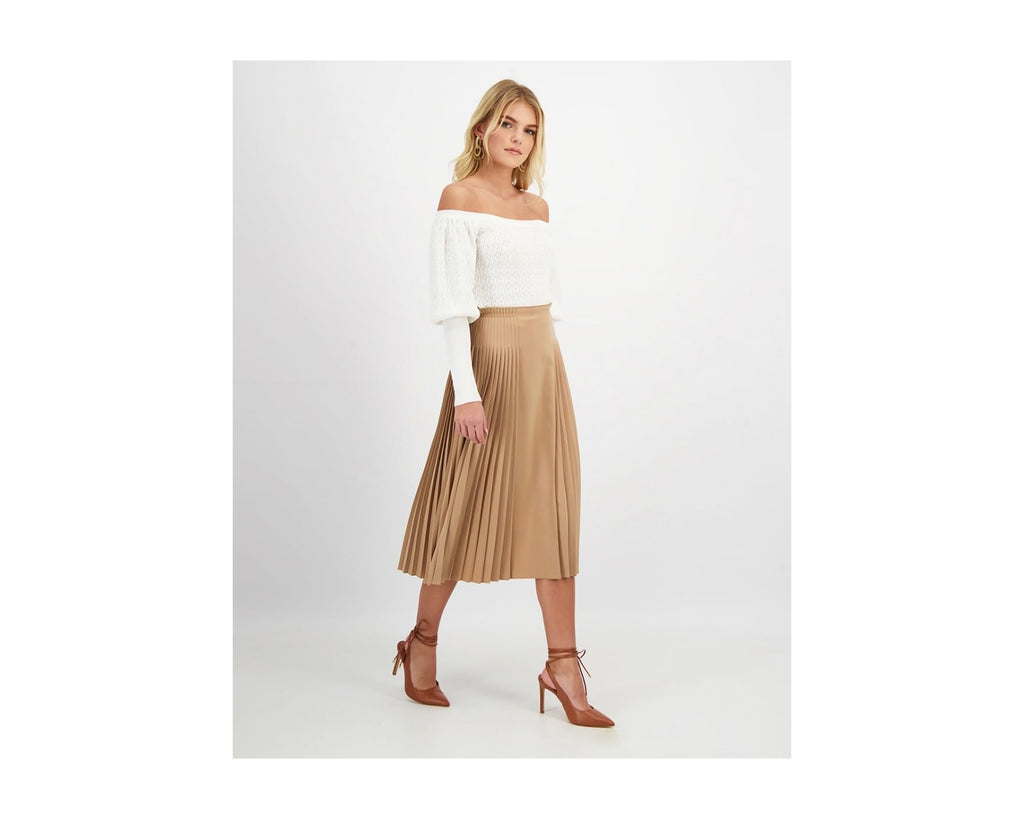 PLEATED MIDI SKIRT