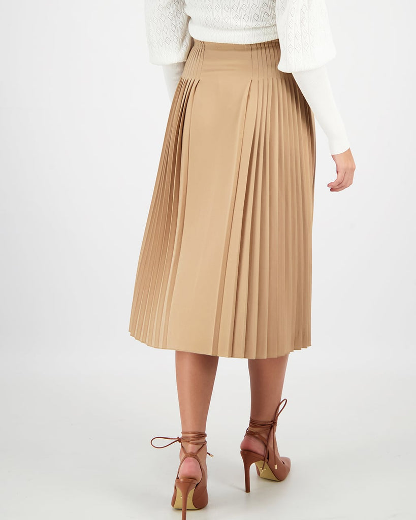 PLEATED MIDI SKIRT