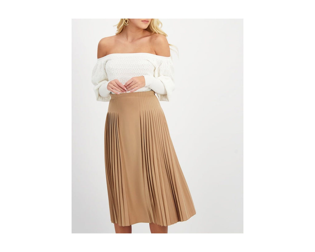 PLEATED MIDI SKIRT