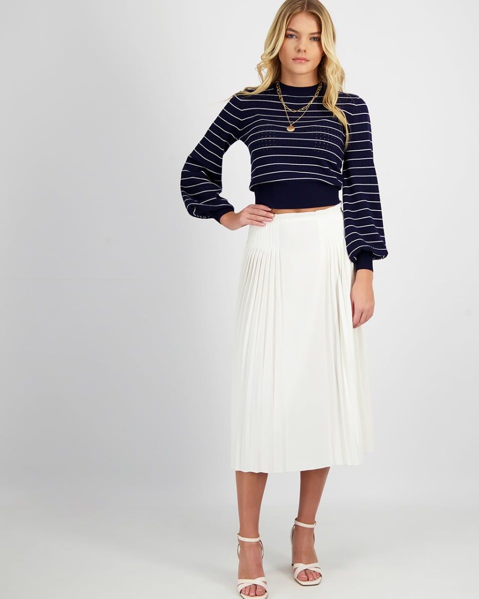 PLEATED MIDI SKIRT