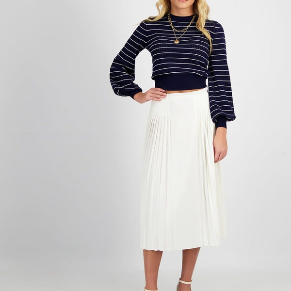 PLEATED MIDI SKIRT